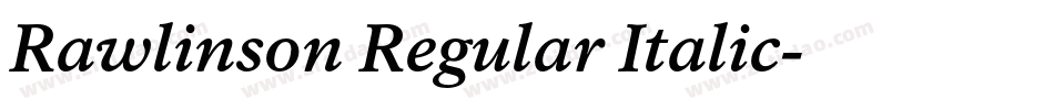 Rawlinson Regular Italic字体转换